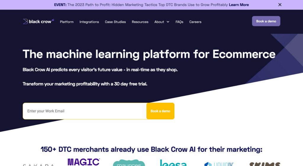 Black Crow uses AI & machine learning to help eCommerce businesses succeed. 