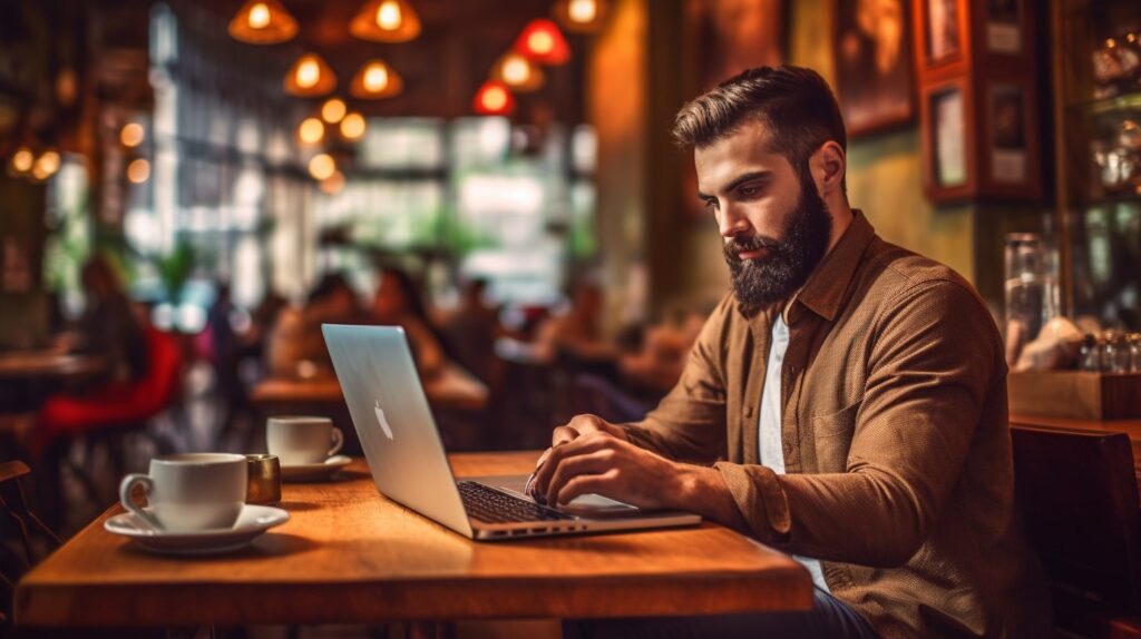 Many freelancing ideas can be carried out from the comfort of a cafe.