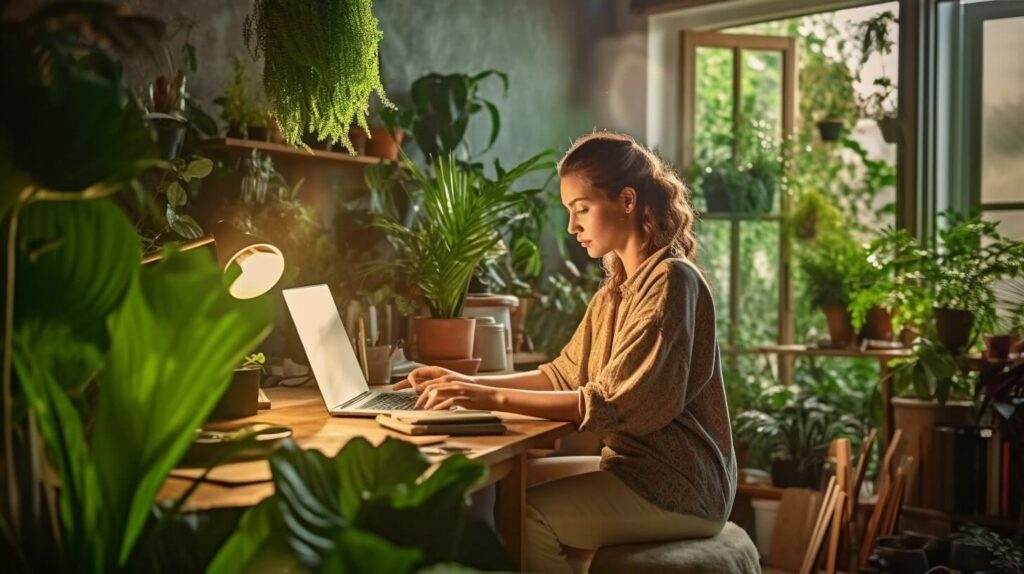 What is freelancing? A way to work from home, surrounded by your plants. 